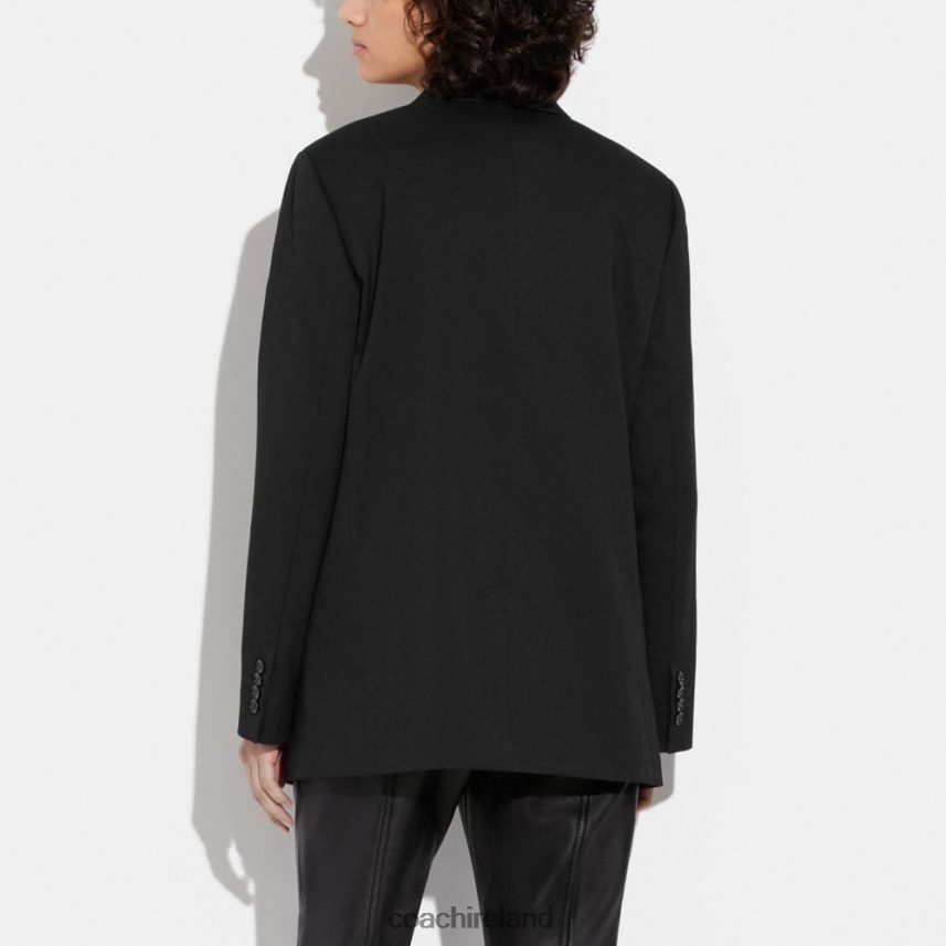 Coach Women RELAXED BLAZER WITH SIGNATURE LINING Black 80N2R2469