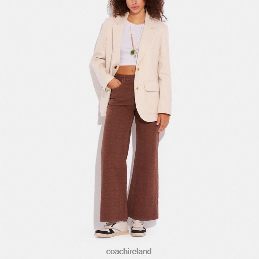 Coach Women RELAXED SUMMER BLAZER KHAKI 80N2R2462