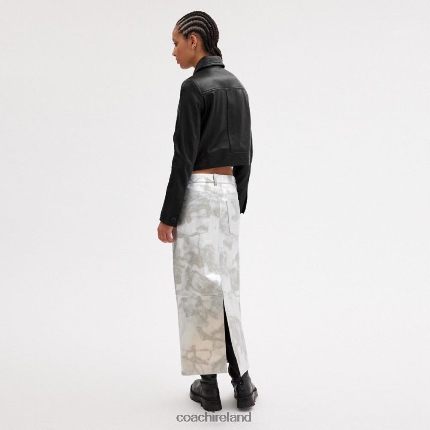 Coach Women SNAP FRONT SHRUNKEN JACKET Black 80N2R2446