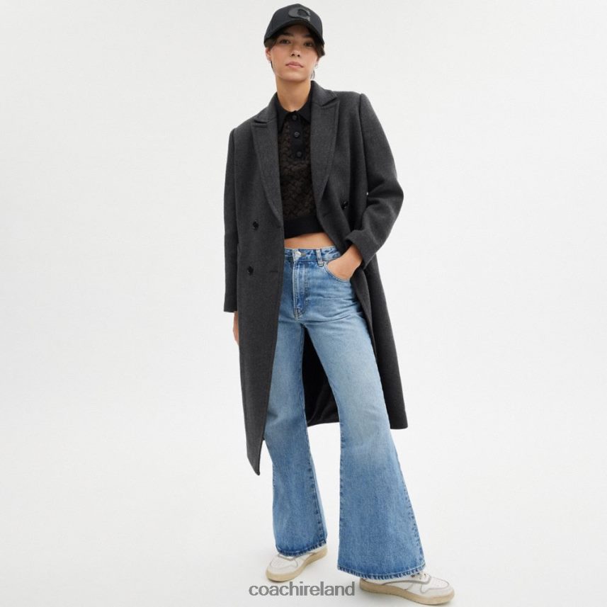 Coach Women TAILORED COAT Gray 80N2R2433