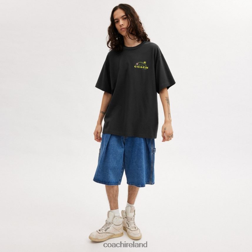 Coach Women COSMIC COACH T-SHIRT Black Multi. 80N2R2475