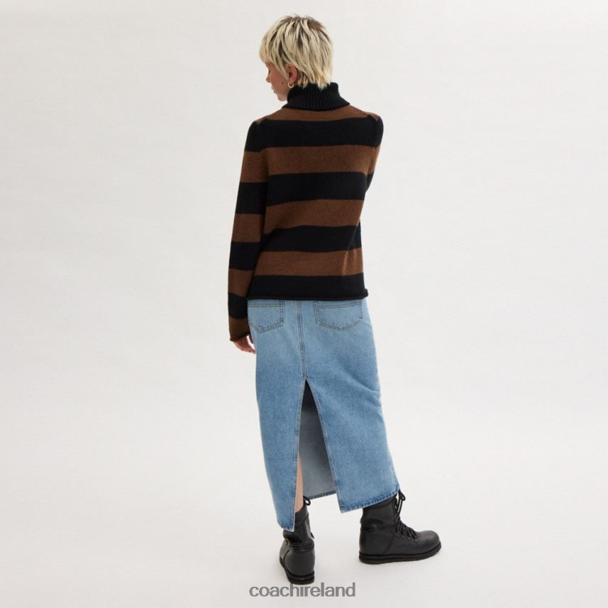 Coach Women DISNEY X COACH MICKEY MOUSE STRIPED TURTLENECK Black Multi. 80N2R2490