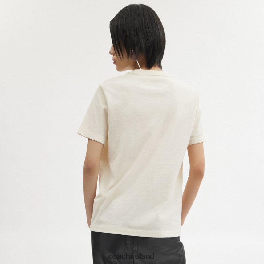 Coach Women HEART T-SHIRT White. 80N2R2470