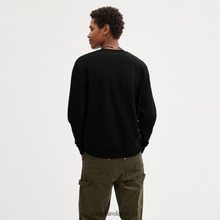 Coach Women HORSE AND CARRIAGE CREWNECK SWEATSHIRT Black 80N2R2494