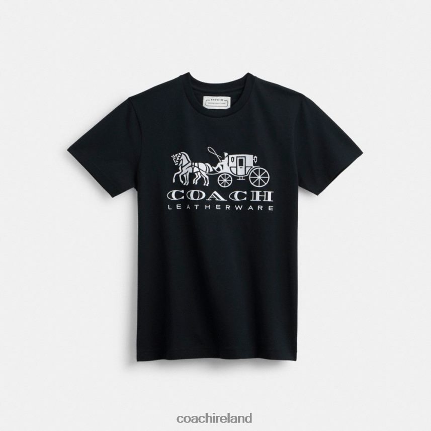 Coach Women HORSE AND CARRIAGE T-SHIRT Black 80N2R2492