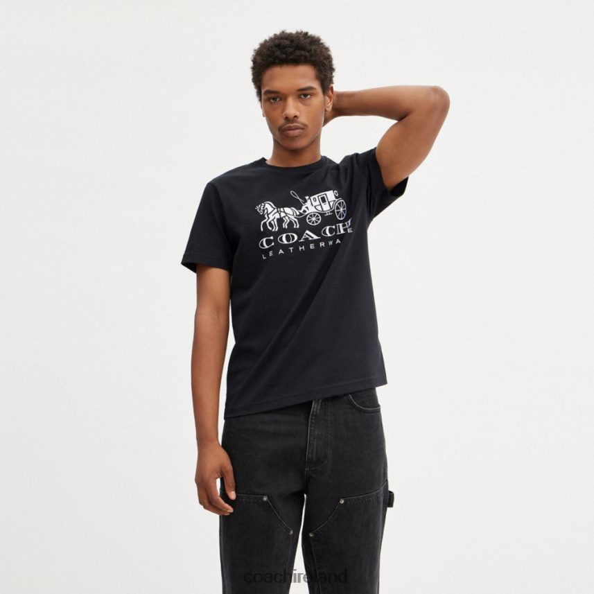 Coach Women HORSE AND CARRIAGE T-SHIRT Black 80N2R2492