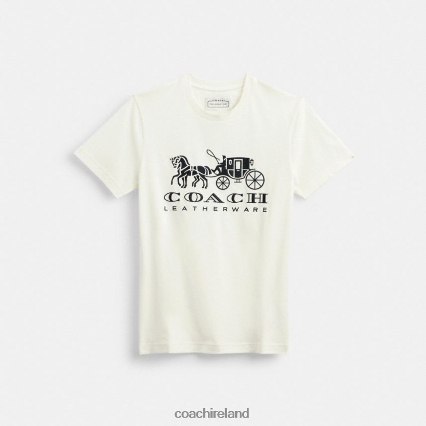 Coach Women HORSE AND CARRIAGE T-SHIRT White. 80N2R2493