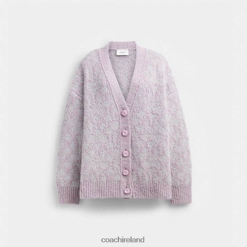 Coach Women METALLIC SIGNATURE CARDIGAN LAVENDER 80N2R2479