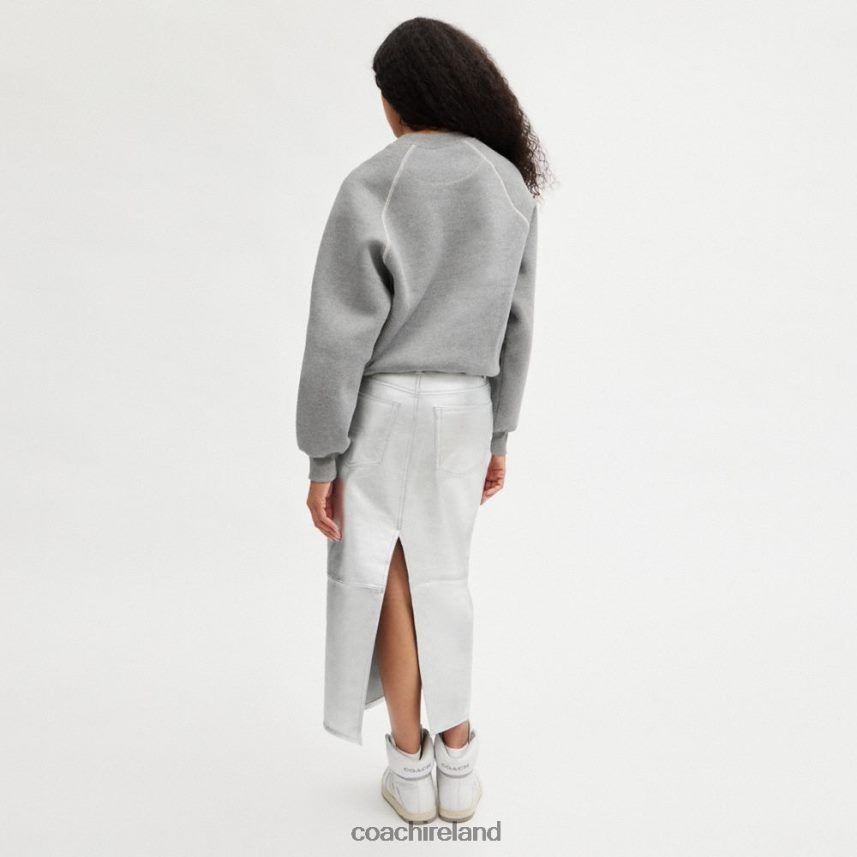 Coach Women REXY CREWNECK SWEATSHIRT Gray 80N2R2483