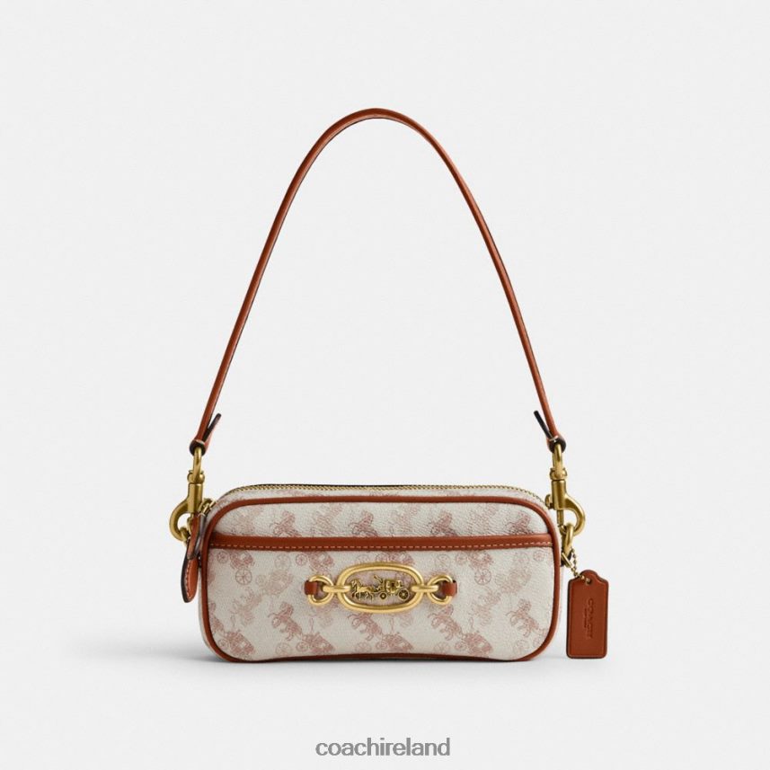 Coach Women AVERY SHOULDER BAG WITH HORSE AND CARRIAGE PRINT B4/Chalk Burnished Amber 80N2R2213
