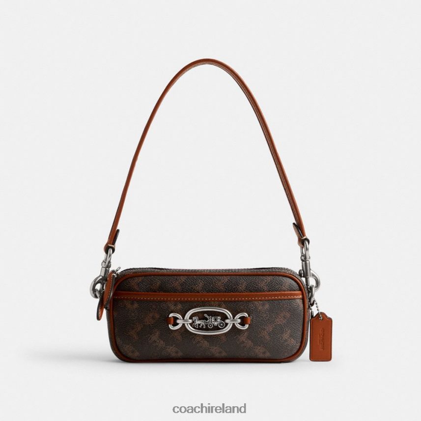 Coach Women AVERY SHOULDER BAG WITH HORSE AND CARRIAGE PRINT B4/Truffle Burnished Amber 80N2R2216