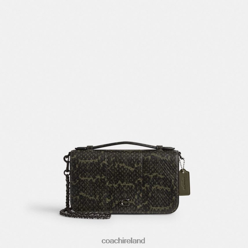 Coach Women BEA CROSSBODY IN SNAKESKIN V5/Army Green 80N2R2222