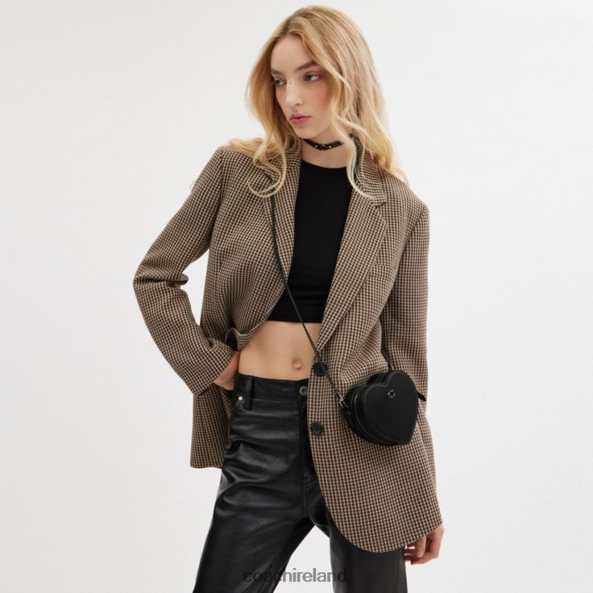 Coach Women HEART CROSSBODY 14 V5/Black 80N2R2211