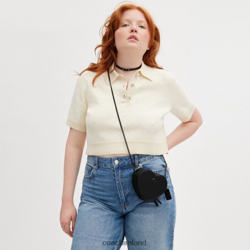 Coach Women HEART CROSSBODY 14 V5/Black 80N2R2211