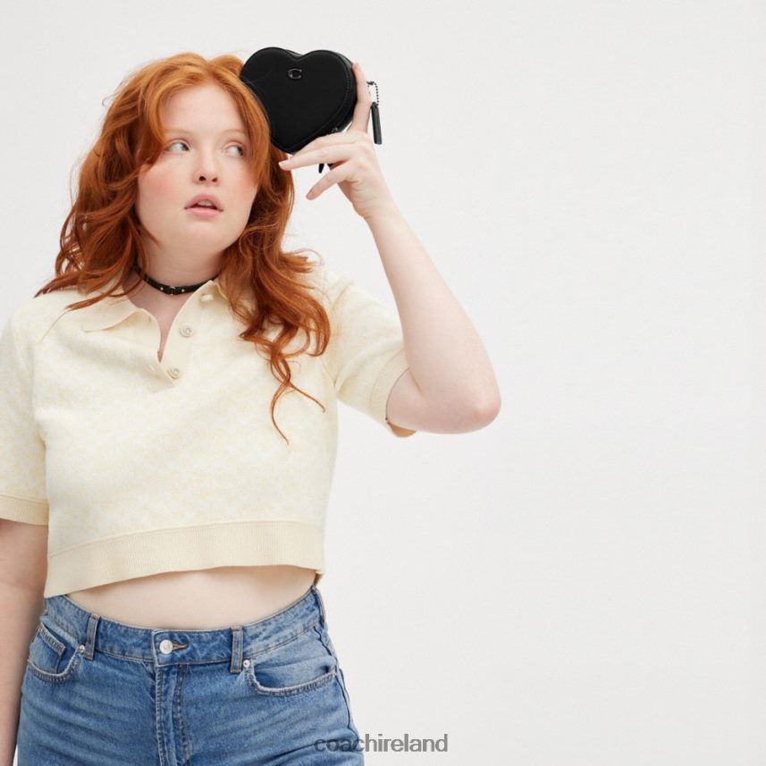 Coach Women HEART CROSSBODY 14 V5/Black 80N2R2211