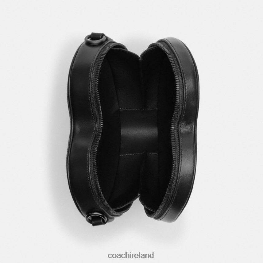 Coach Women HEART CROSSBODY IN SIGNATURE CANVAS MW/Charcoal/Black 80N2R2205