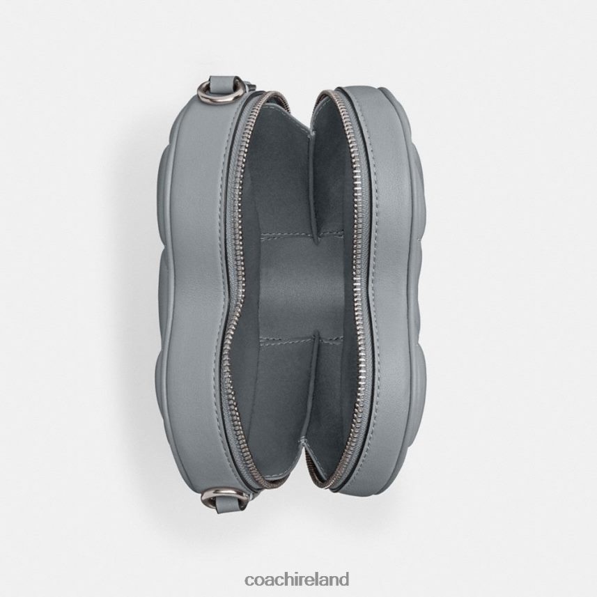 Coach Women HEART CROSSBODY WITH QUILTING LH/Grey Blue 80N2R2206