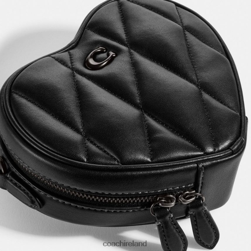Coach Women HEART CROSSBODY WITH QUILTING V5/Black 80N2R2204