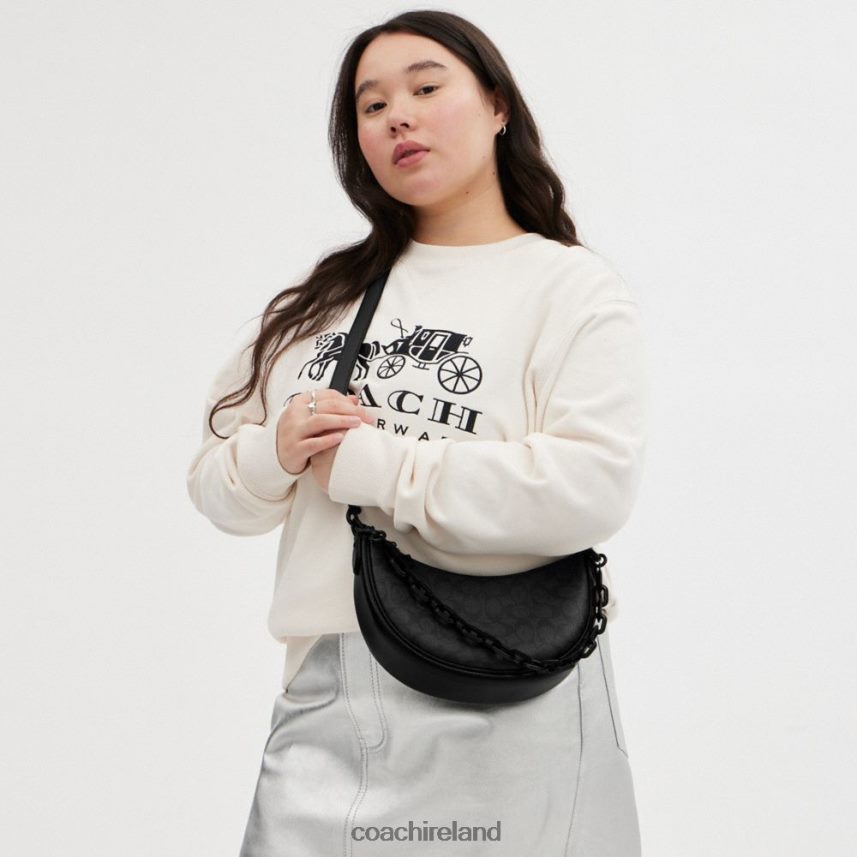 Coach Women MIRA SHOULDER BAG IN SIGNATURE CANVAS MW/Charcoal/Black 80N2R252