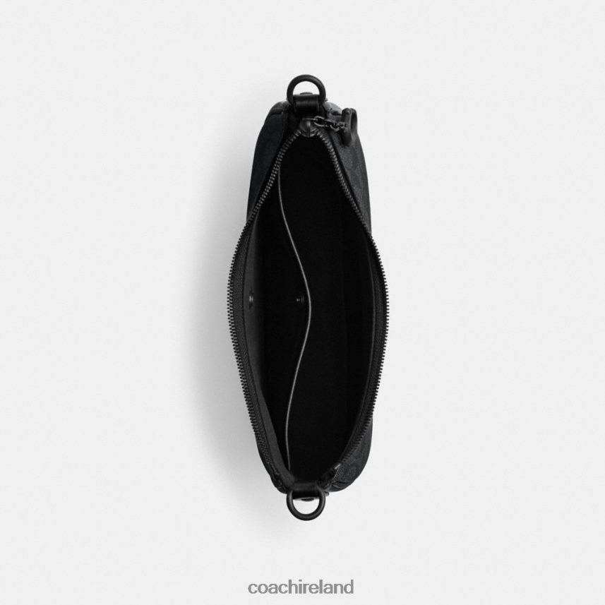 Coach Women MIRA SHOULDER BAG IN SIGNATURE CANVAS MW/Charcoal/Black 80N2R252