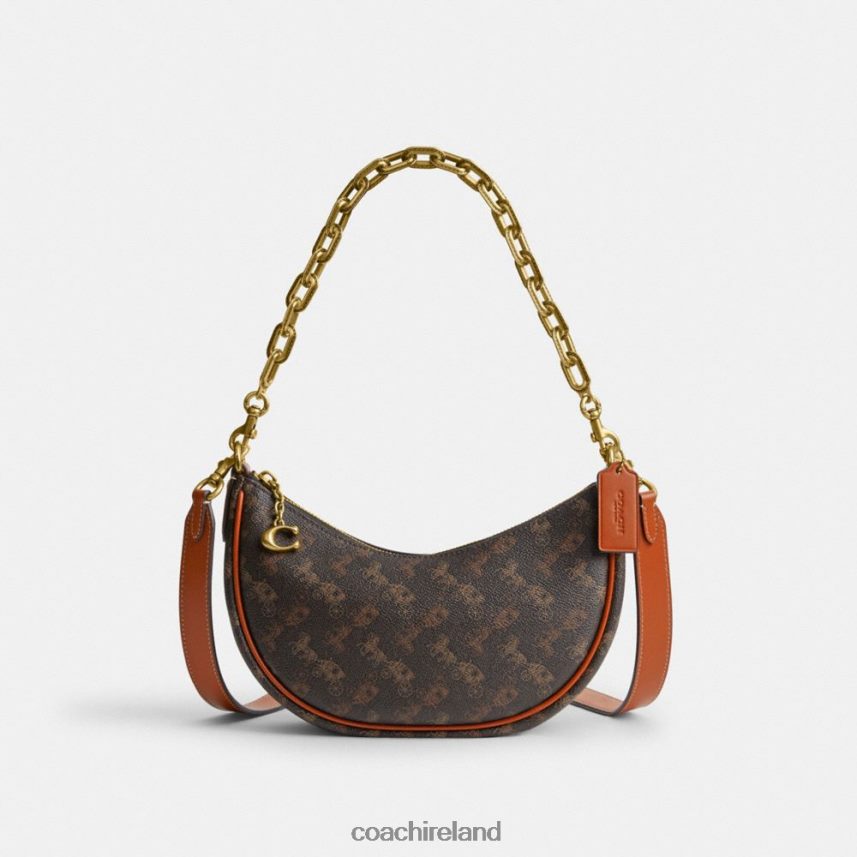 Coach Women MIRA SHOULDER BAG WITH HORSE AND CARRIAGE PRINT B4/Truffle Burnished Amber 80N2R253