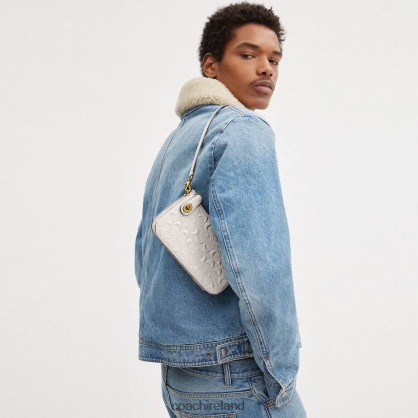 Coach Women PENN SHOULDER BAG IN SIGNATURE LEATHER B4/CHALK 80N2R266