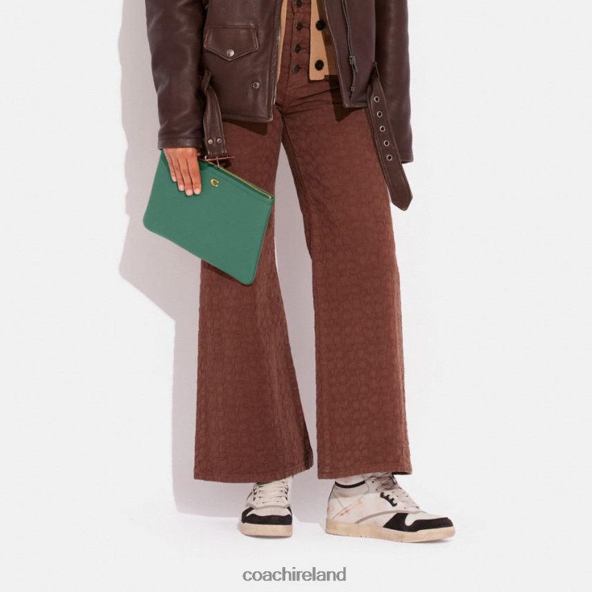 Coach Women POUCH 28 B4/Bright Green 80N2R2316