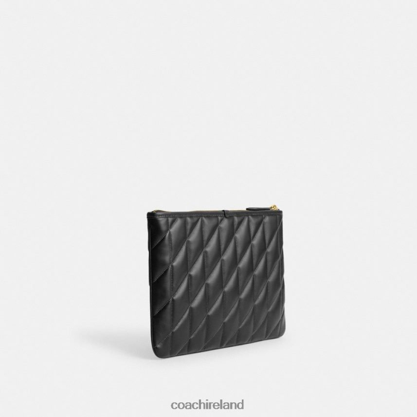 Coach Women POUCH 28 WITH PILLOW QUILTING B4/BLACK 80N2R2308