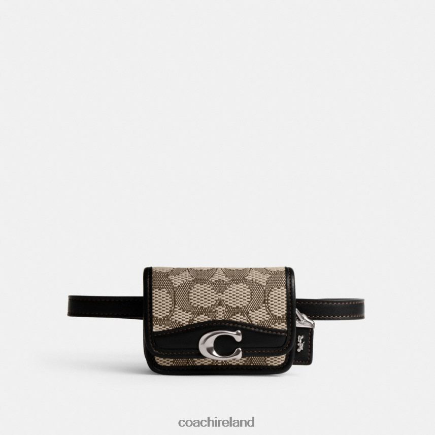 Coach Women BANDIT CARD CASE BELT BAG IN SIGNATURE JACQUARD LH/Cocoa Black 80N2R2191