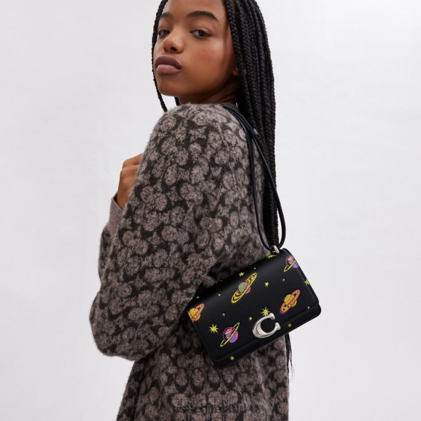 Coach Women COSMIC COACH BANDIT CROSSBODY WITH PLANET PRINT LH/Black Multi 80N2R2187