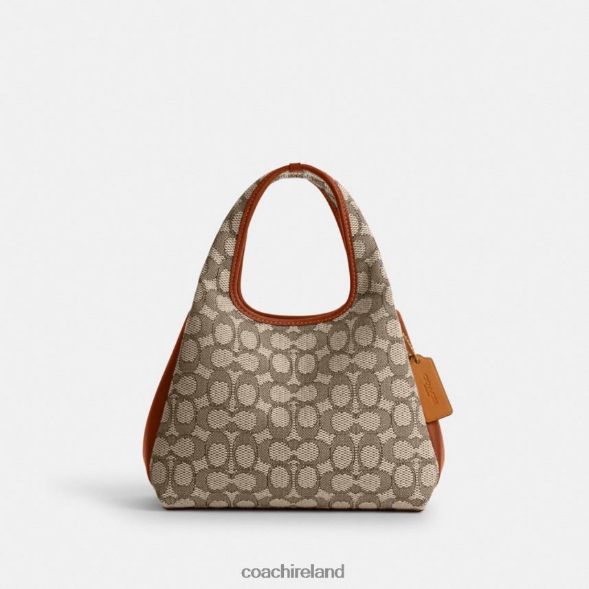 Coach Women LANA SHOULDER BAG 23 IN SIGNATURE JACQUARD B4/Cocoa Burnished Amb 80N2R2272