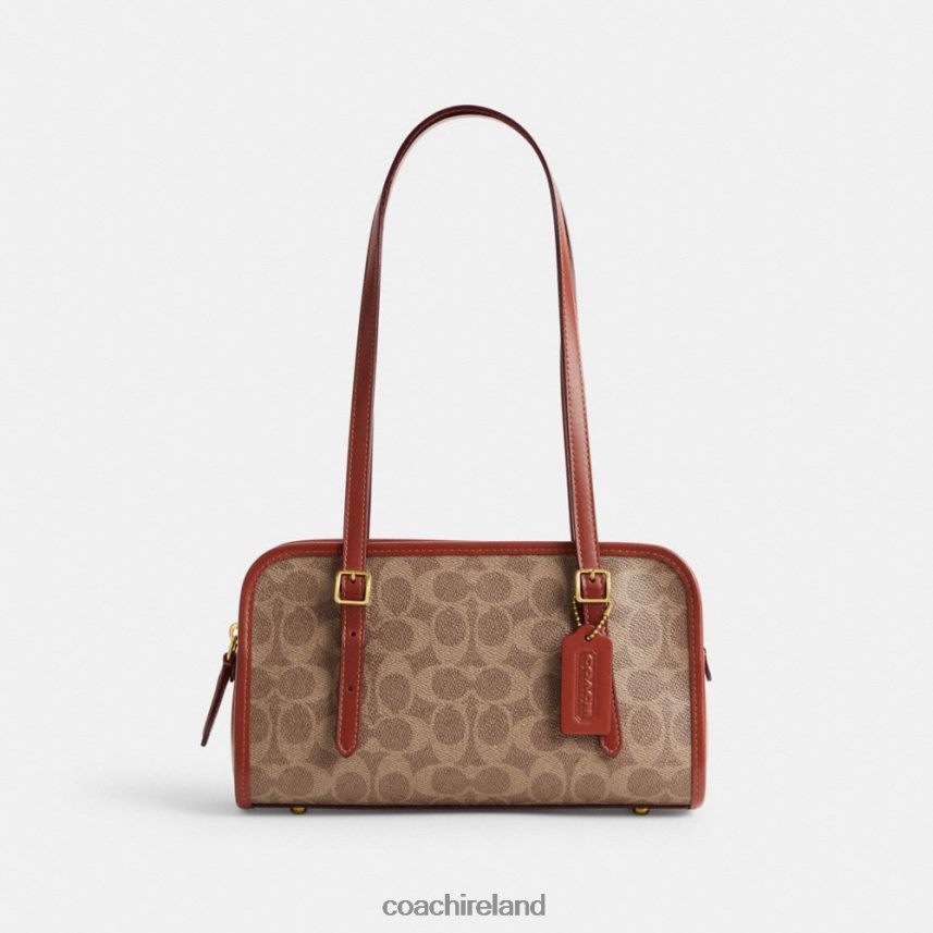 Coach Women SWING ZIP IN SIGNATURE CANVAS B4/Tan Rust 80N2R2268