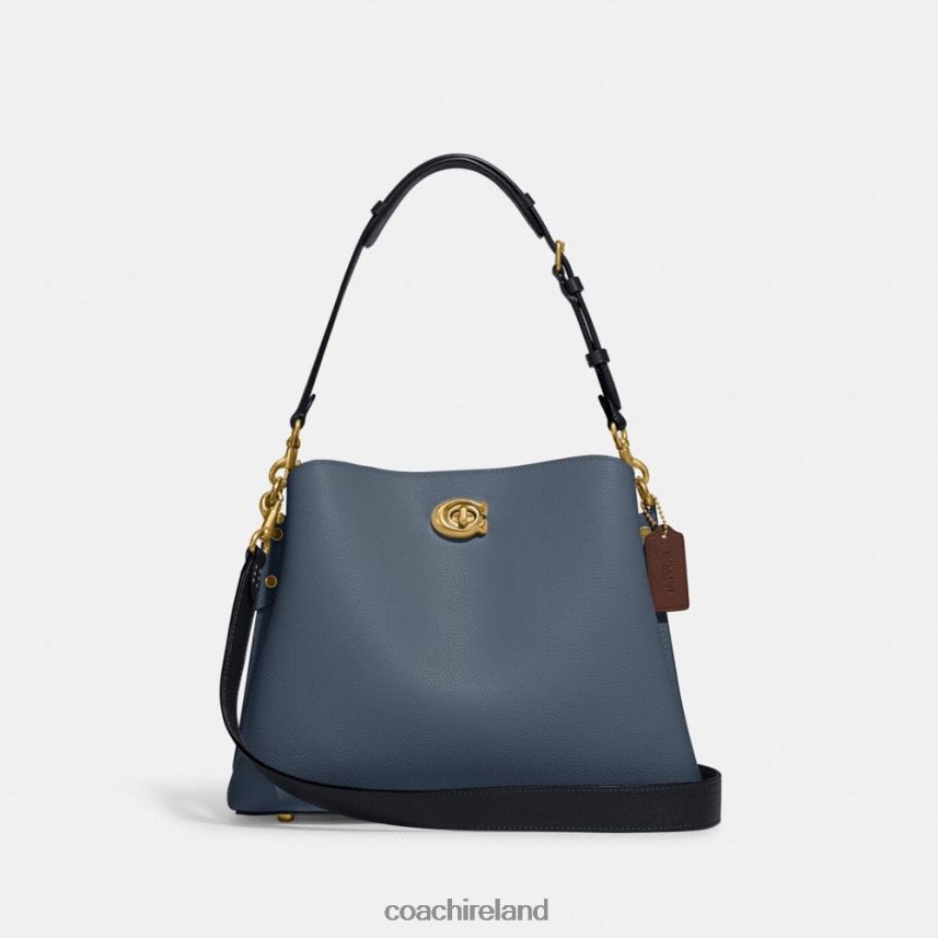 Coach Women WILLOW SHOULDER BAG IN COLORBLOCK B4/DENIM 80N2R2265