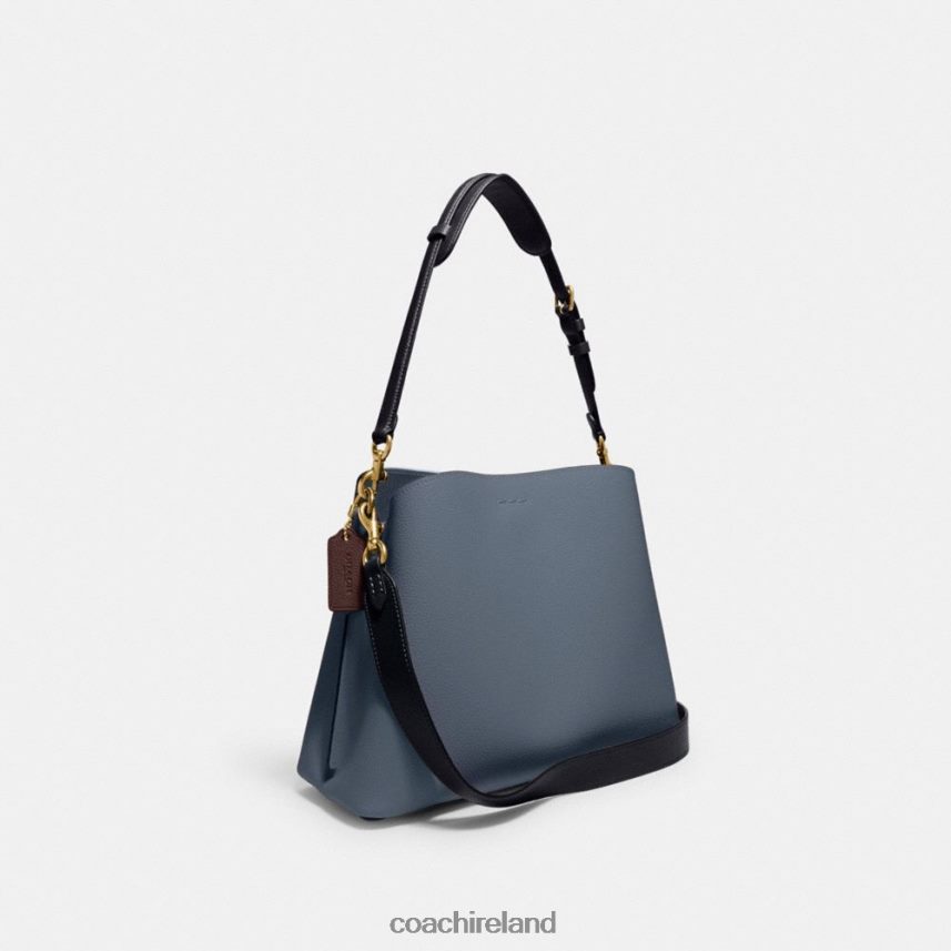 Coach Women WILLOW SHOULDER BAG IN COLORBLOCK B4/DENIM 80N2R2265
