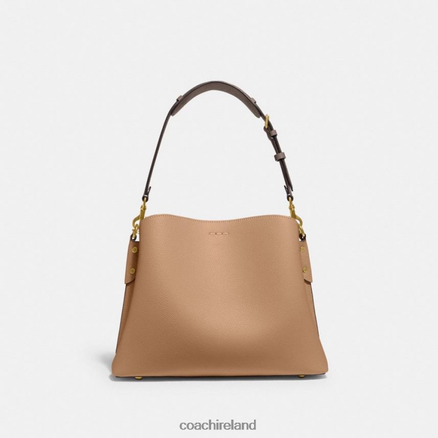 Coach Women WILLOW SHOULDER BAG IN COLORBLOCK B4/Toffee Multi 80N2R2266