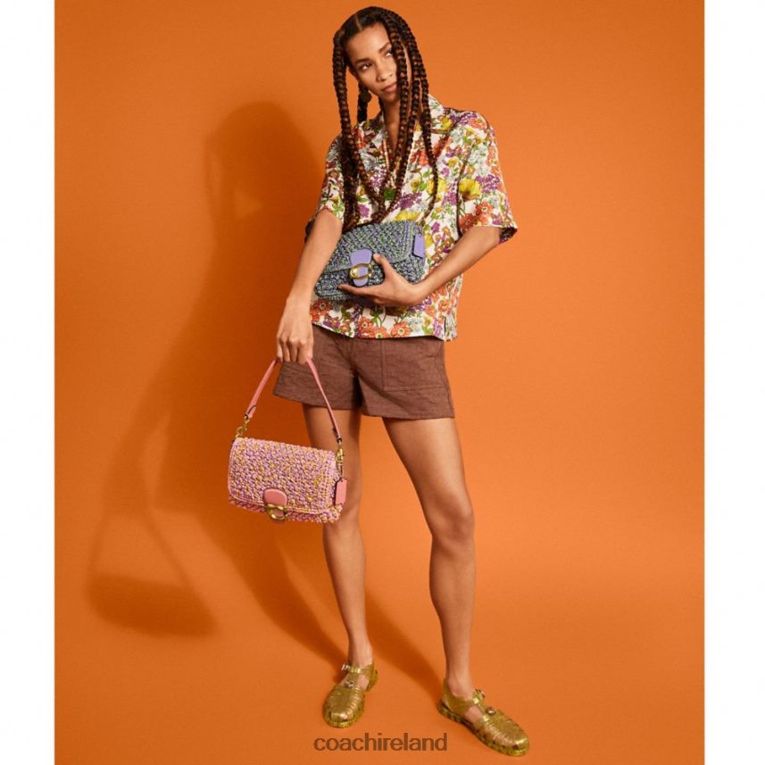 Coach Women SOFT TABBY SHOULDER BAG B4/Pink/Orange 80N2R2134