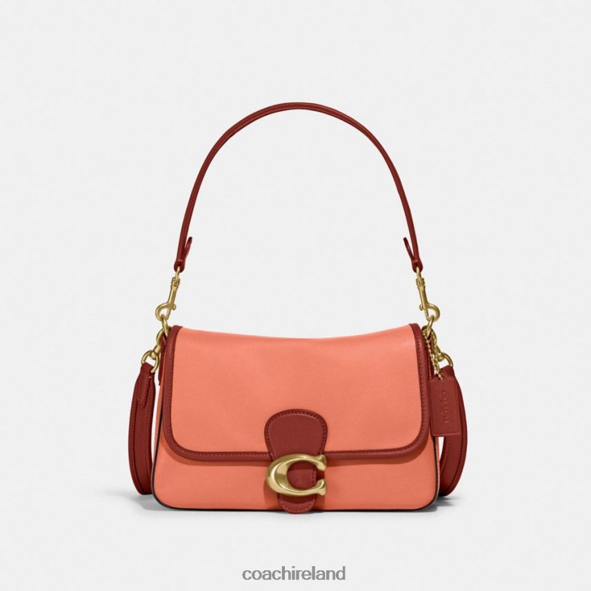 Coach Women SOFT TABBY SHOULDER BAG IN COLORBLOCK B4/Light Coral Multi 80N2R2126