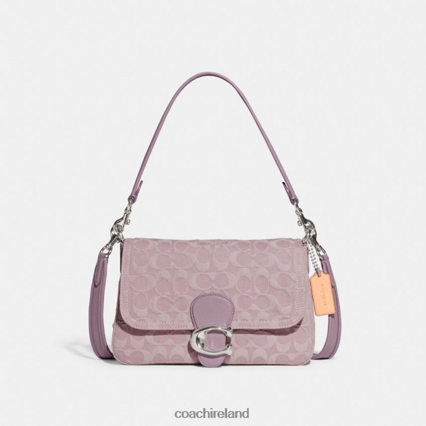 Coach Women SOFT TABBY SHOULDER BAG IN SIGNATURE DENIM LH/Pale Purple 80N2R2154