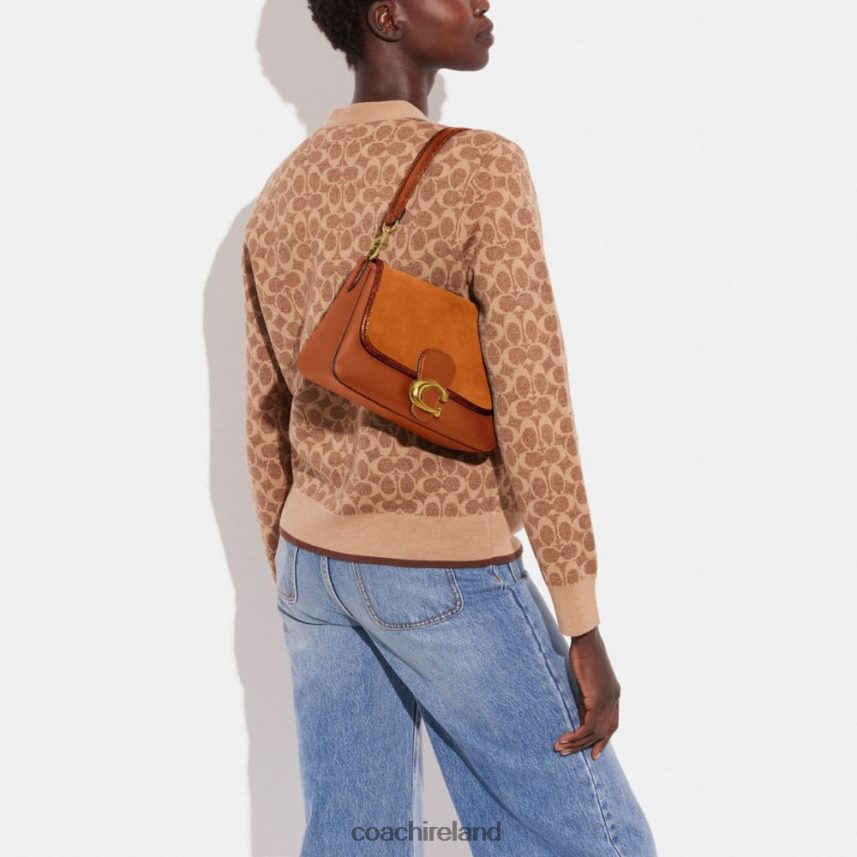 Coach Women SOFT TABBY SHOULDER BAG WITH SNAKESKIN DETAIL B4/Burnished Amber 80N2R2120