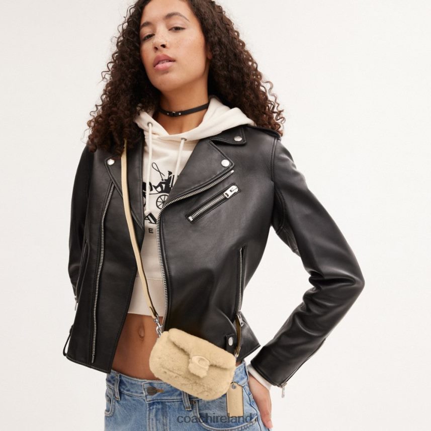 Coach Women TABBY 12 IN SHEARLING LH/Cream 80N2R297