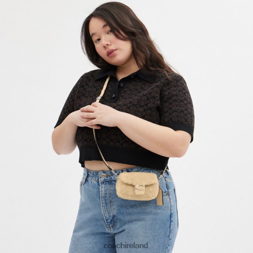 Coach Women TABBY 12 IN SHEARLING LH/Cream 80N2R297