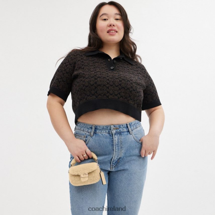 Coach Women TABBY 12 IN SHEARLING LH/Cream 80N2R297