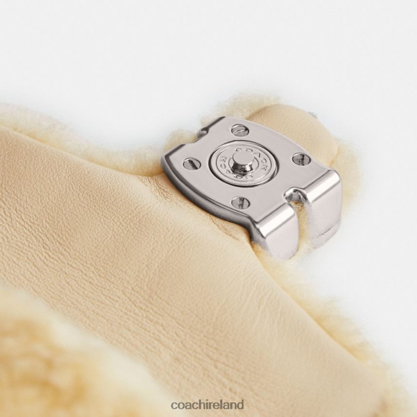 Coach Women TABBY 12 IN SHEARLING LH/Cream 80N2R297