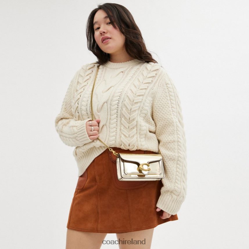 Coach Women TABBY CROSSBODY IN SILVER METALLIC B4/Gold 80N2R2111