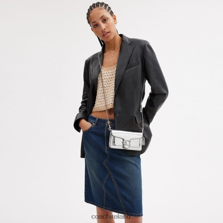 Coach Women TABBY CROSSBODY IN SILVER METALLIC LH/Silver 80N2R2148