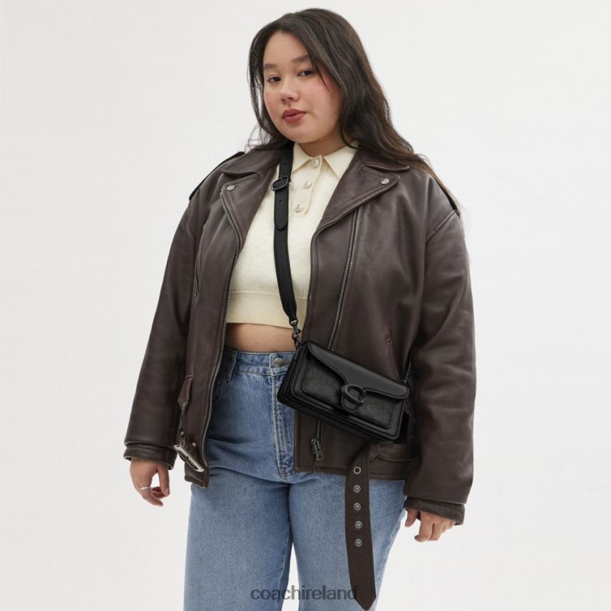 Coach Women TABBY SHOULDER BAG 20 IN SIGNATURE CANVAS MW/Charcoal/Black 80N2R2101