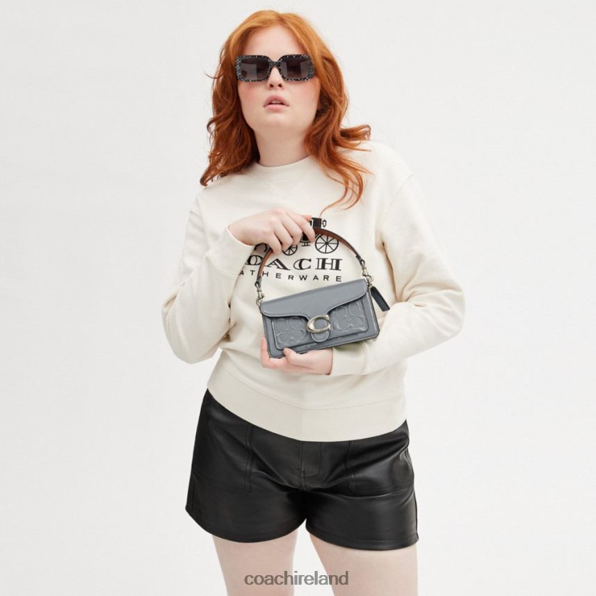 Coach Women TABBY SHOULDER BAG 20 IN SIGNATURE LEATHER LH/Grey Blue 80N2R2105