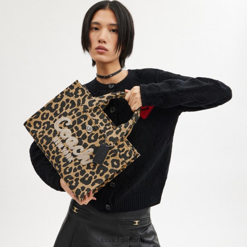 Coach Women CARGO TOTE WITH LEOPARD PRINT LH/Leopard 80N2R2293