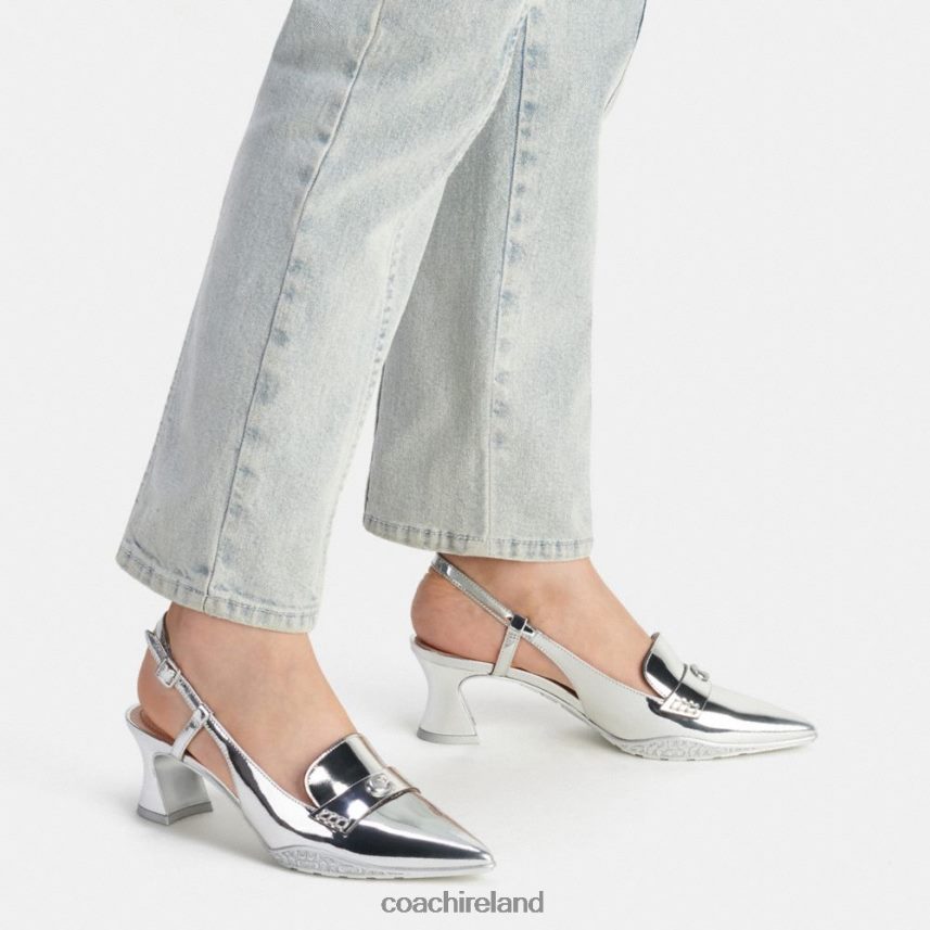 Coach Women NIKOLA HYBRID SLINGBACK Silver 80N2R2411