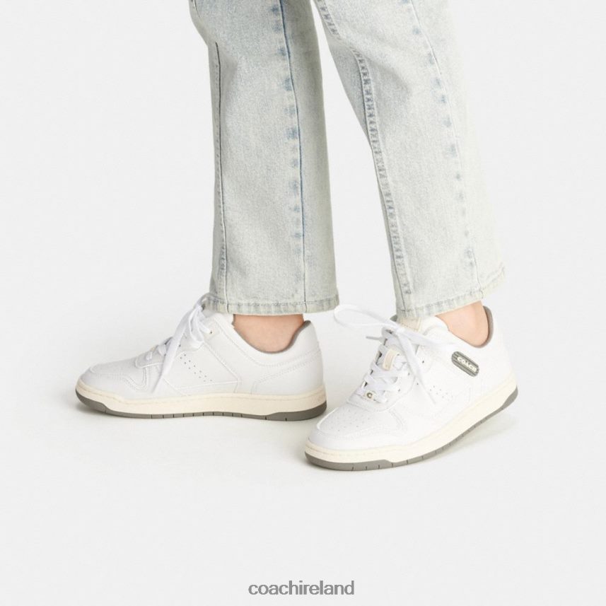 Coach Women C201 LOW TOP SNEAKER Heather Grey/Optic White 80N2R2406